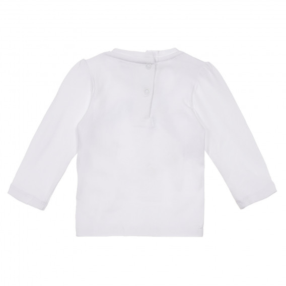 Bluză din bumbac cu imprimeu grafic pentru bebeluși, albă. Chicco 248293 4