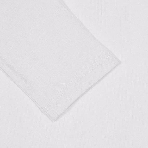 Bluză din bumbac cu inimă pentru bebeluși, de culoare albă Chicco 248296 3