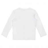 Bluză din bumbac cu inimă pentru bebeluși, de culoare albă Chicco 248297 4