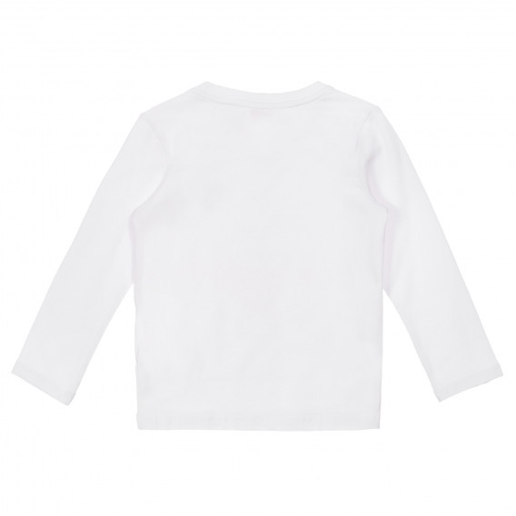 Bluză din bumbac cu inimă pentru bebeluși, de culoare albă Chicco 248297 4