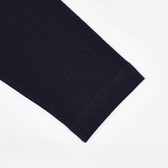 Bluză din bumbac cu mâneci negre, albă Chicco 248316 3