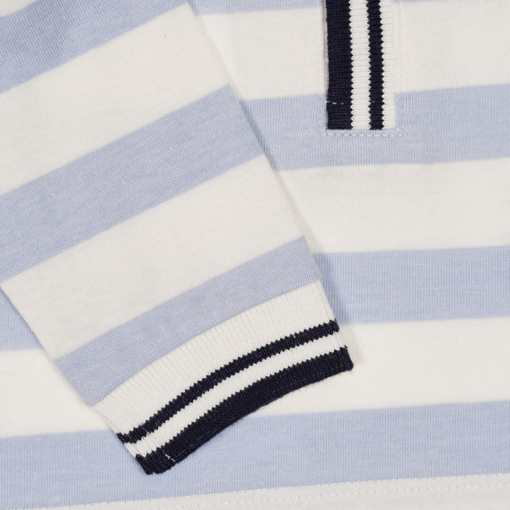 Bluză cu dungi cu mâneci lungi pentru bebeluși în alb și albastru Chicco 248336 3