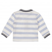 Bluză cu dungi cu mâneci lungi pentru bebeluși în alb și albastru Chicco 248337 4