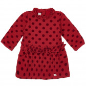Rochie din bumbac cu imprimeu figural, roșie Chicco 248342 