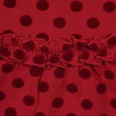Rochie din bumbac cu imprimeu figural, roșie Chicco 248343 2