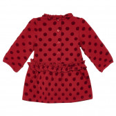 Rochie din bumbac cu imprimeu figural, roșie Chicco 248345 4