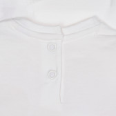 Tricou din bumbac Hello pentru bebeluși, alb Chicco 248377 3