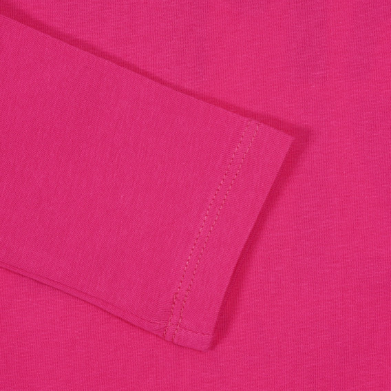 Bluză din bumbac cu mâneci lungi și inscripție, roz Chicco 248388 3