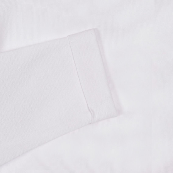 Bluză din bumbac cu mâneci lungi Sports Car, albă Chicco 248413 3