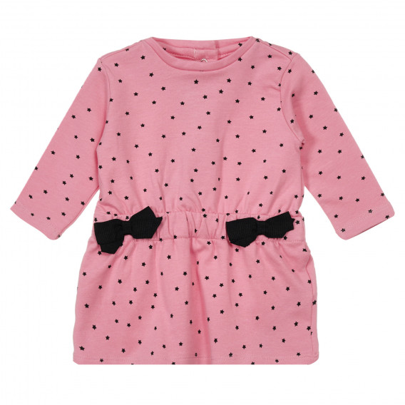 Rochie din bumbac cu imprimeu stea pentru bebeluși, roz Chicco 248460 