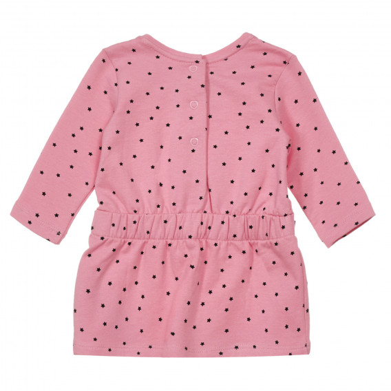 Rochie din bumbac cu imprimeu stea pentru bebeluși, roz Chicco 248461 4