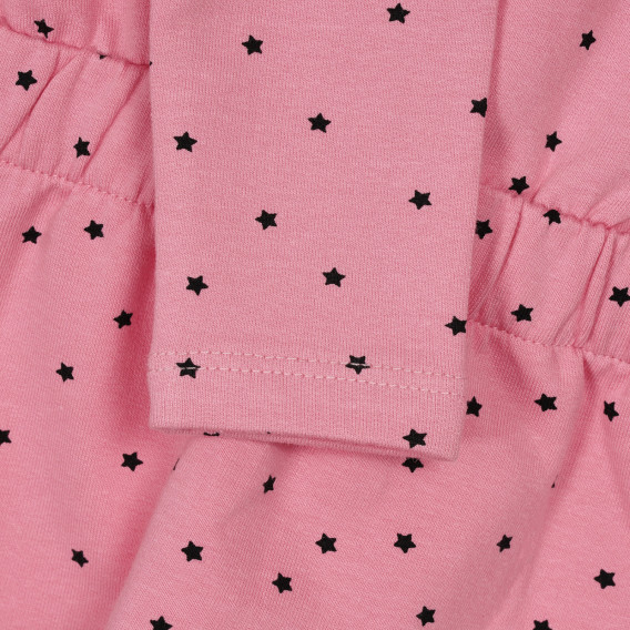 Rochie din bumbac cu imprimeu stea pentru bebeluși, roz Chicco 248462 2