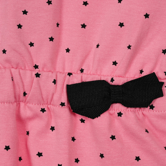 Rochie din bumbac cu imprimeu stea pentru bebeluși, roz Chicco 248463 3