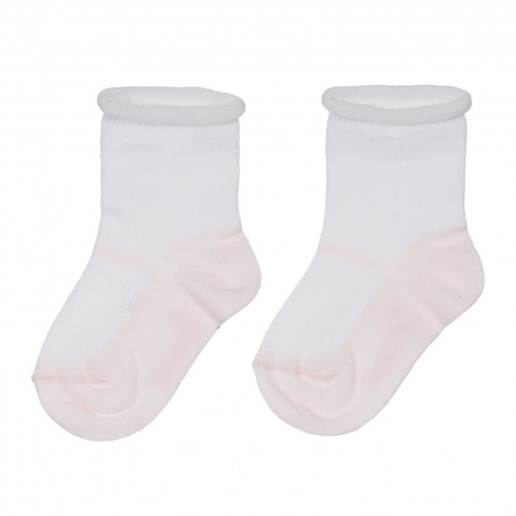 Set de două perechi de șosete pentru bebeluși, în alb Chicco 248494 3