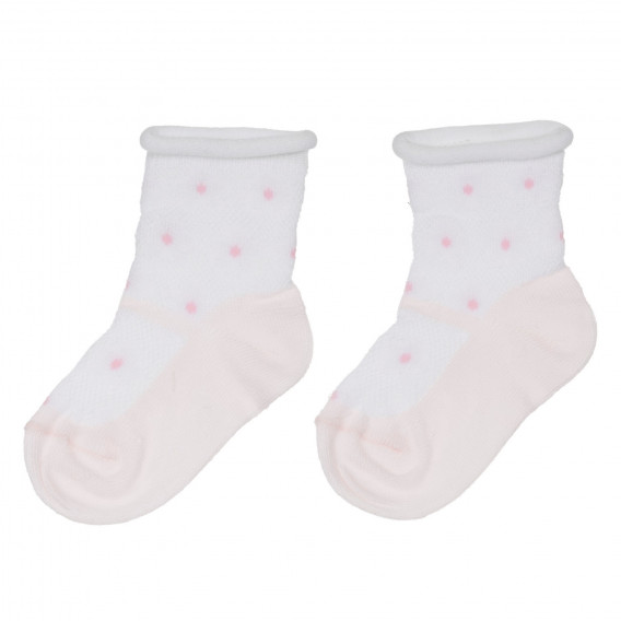 Set de două perechi de șosete pentru bebeluși, în alb Chicco 248495 4