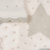 Șosete din bumbac cu detalii strălucitoare pentru bebeluș, albe Chicco 248558 4