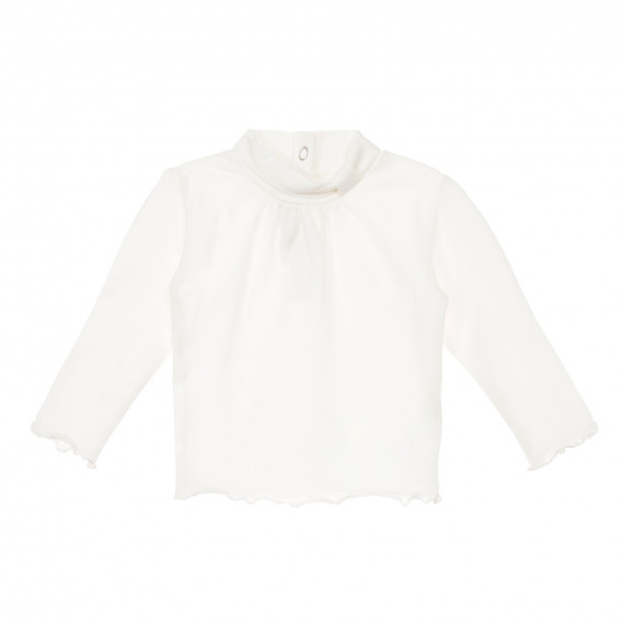 Bluză din bumbac cu guler polo pentru bebeluși, albă Chicco 248571 