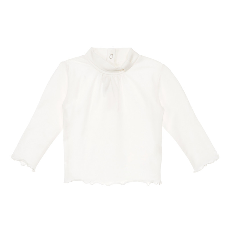 Bluză din bumbac cu guler polo pentru bebeluși, albă  248571