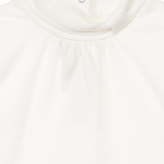 Bluză din bumbac cu guler polo pentru bebeluși, albă Chicco 248572 2
