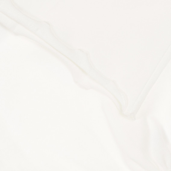 Bluză din bumbac cu guler polo pentru bebeluși, albă Chicco 248573 3