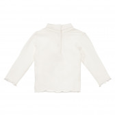 Bluză din bumbac cu guler polo pentru bebeluși, albă Chicco 248574 4