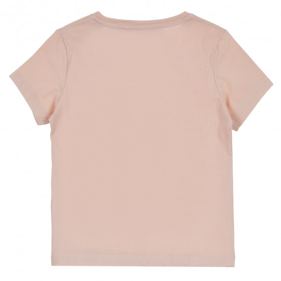 Tricou din bumbac organic cu imprimeu mare, roz Name it 248796 5