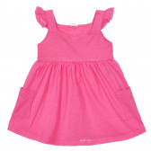 Rochie cu bretele și volane pentru bebeluș, roz Benetton 248880 