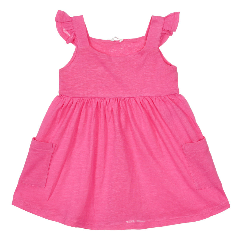 Rochie cu bretele și volane pentru bebeluș, roz  248880