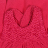 Rochie cu dantelă pentru bebeluș, roz închis Benetton 248890 3