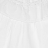 Tunică din bumbac cu volane pentru bebeluși, albă Benetton 248925 2
