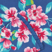 Colanți de bumbac cu imprimeu floral, albastru Benetton 248964 2