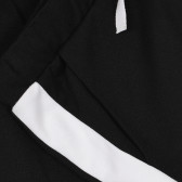 Pantaloni cu detalii albe, negri Benetton 248970 4