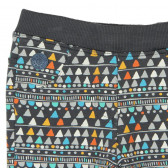 Pantaloni sport pentru fete, gri închis cu imprimeu colorat Boboli 249 3