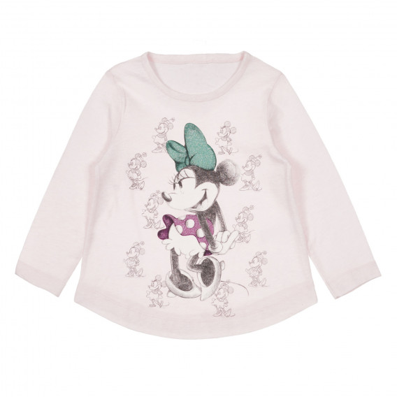 Pijamale de bumbac cu Minnie Mouse pentru bebelus, roz Benetton 249081 2
