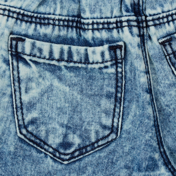 Jeans scurți cu aplicație pisoi, albaștri Benetton 249113 3
