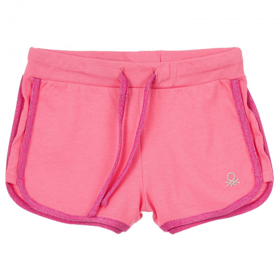 Pantaloni scurți din bumbac pentru bebeluș, roz Benetton 249199 
