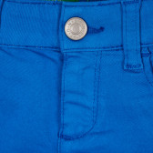 Pantaloni scurți cu tivuri pliate, albaștri Benetton 249267 2