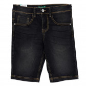Pantaloni scurți din denim cu cusături decorative, albastru Benetton 249274 