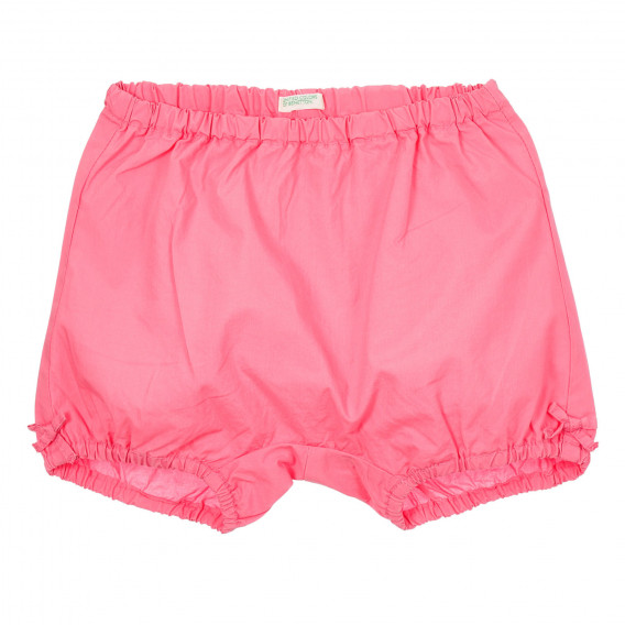 Pantaloni scurți din bumbac pentru bebeluși, culoarea roz Benetton 249289 
