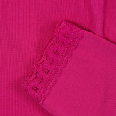 Colanți din bumbac cu dantelă la capătul picioarelor pentru bebeluș, roz închis Benetton 249345 2