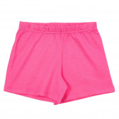 Set de bumbac și pantaloni scurți din bumbac în alb și roz Benetton 249352 5