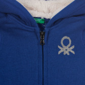 Hanorac matlasat cu logo-ul mărcii pentru bebeluș, albastru Benetton 249359 2