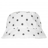 Pălărie de bumbac cu imprimare punctelețe, albă Chicco 249438 2
