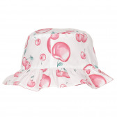 Pălărie cu imprimeu vișiniu pentru bebeluș, albă Chicco 249486 3