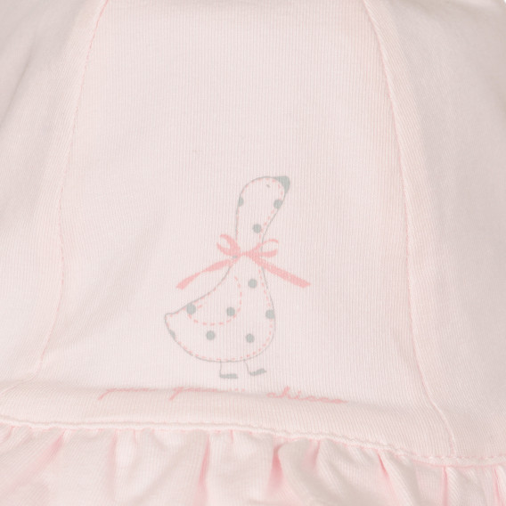 Pălărie de bumbac cu bor pentru bebeluș, roz Chicco 249500 3