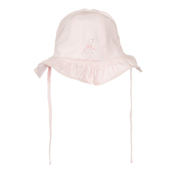 Pălărie de bumbac cu bor pentru bebeluș, roz Chicco 249501 