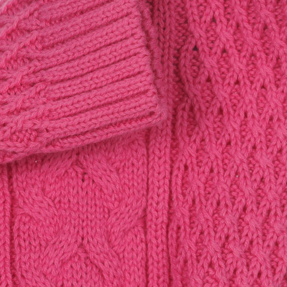 Căciulă cu elemente figurale tricotate, roz Chicco 249549 3
