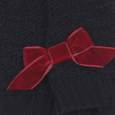 Căciulă cu panglică roșie pentru bebeluș, neagră Chicco 249570 3