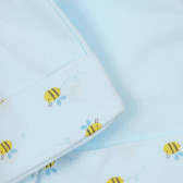 Căciulă de bumbac cu imprimeu de albină pentru bebeluș, albastru deschis Chicco 249653 3