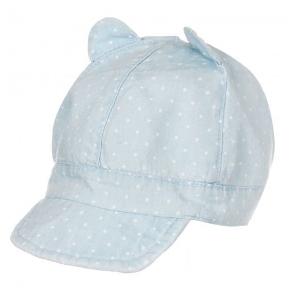 Șapcă cu urechi și cozoroc pentru bebeluș, albastru deschis Chicco 249666 